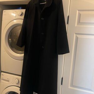 Vintage Fleurette cashmere & wool black coat
